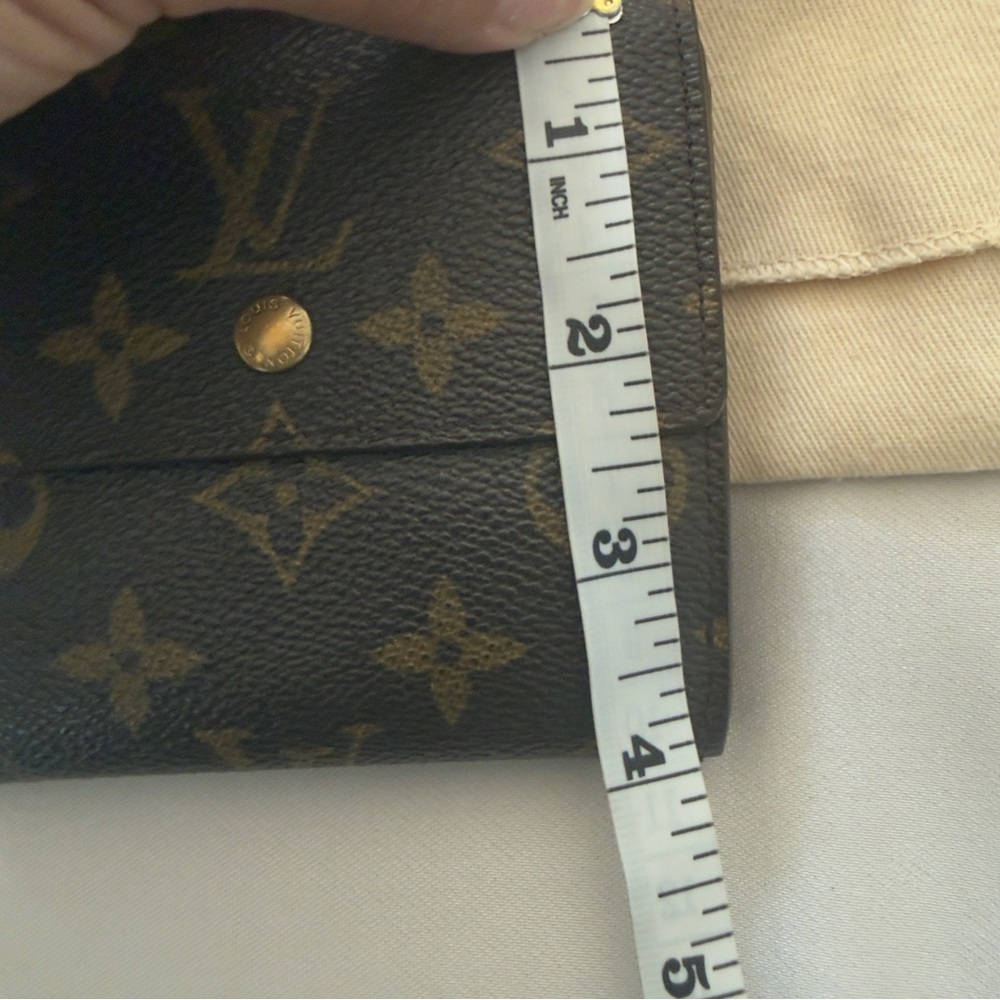Louis Vuitton Monogram Canvas Compact Card Holder in Brown and Gold - Picture 12 of 12